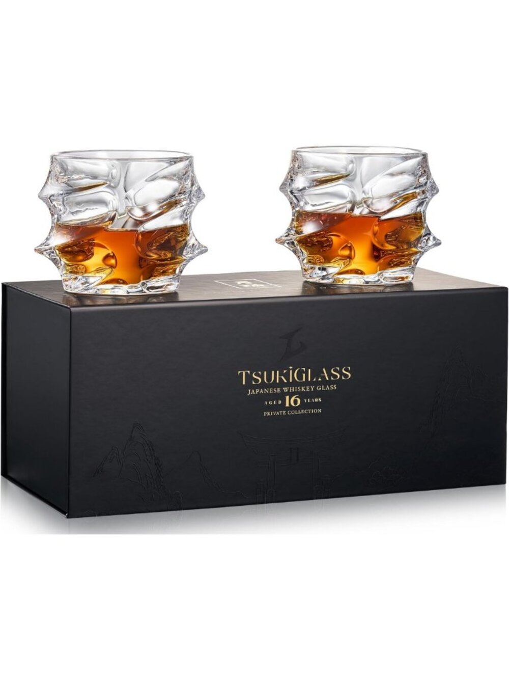 Elegant Storm Crystal Cocktail Glasses Set of 2 - Perfect Gifts for Men